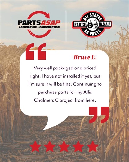 Your one-stop shop for ALL tractor parts is right here. ✔️ Any make. Any model. ✔️ Fast turnarounds. ✔️ Real support. Call us today — let’s get you back on the job! #allstatesag #partsasap https://www.tractorpartsasap.com | Parts ASAP, formerly All States Ag Parts