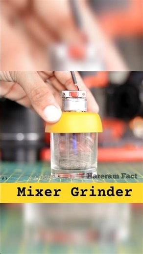 How To Make A Mini Powerful Mixer Machine At Home | DC Motor Se Mixer Grinder | #facts