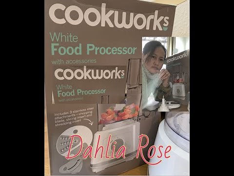 COOKWORKS WHITE FOOD PROCESSOR WITH ACCESSORRIES/UNBOXING/CHEAPEST/£29.99 FROM ARGOS