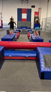 26 reactions | Flyin’ through the course! Loving the race setup in the Ninja gym this week | Gold Medal Gymnastics | Facebook