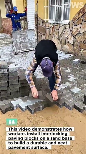 Fast Interlocking Paver Installation Process | Driveway Construction Tutorial
