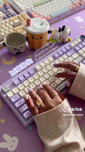 Customizing my Epomaker Keyboard RT100 with Mods | Purple Keyboard Typing ASMR