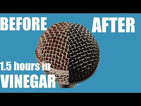 VINEGAR to Remove Rust from a Microphone! Simple Restoration and Cleaning