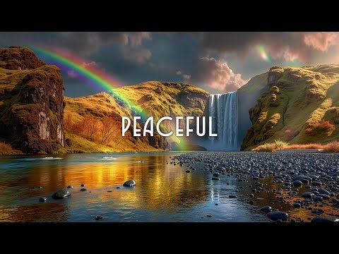 Relaxing Piano Music & Waterfall Sounds ~ Peaceful Forest Ambiance for Deep Sleep