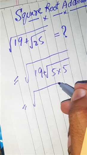Square Root Addition #wmllogic #maths #shorts