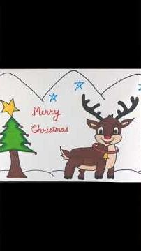 Merry Christmas Drawing|Raindeer Drawing|How to draw raindeer #christmas