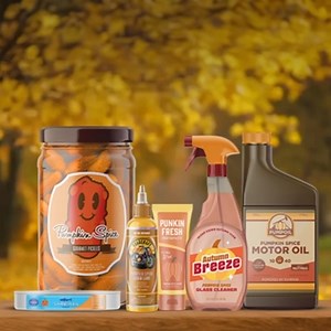 Pumpkin Spice Motor Oil: Your engine's coziest fall upgrade. 🍂 Create custom labels for anything and everything– including pumpkin spice pickles. Click here: https://tinyurl.com/3carhu5z | StickerGiant