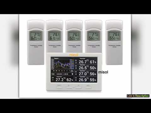 Misol wireless weather station with 5 sensors 5 channels color screen data logger connect to PC Upg