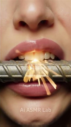 "Biting Metal Rod ASMR 🛠️✨ Hard & Crunchy Sounds!"