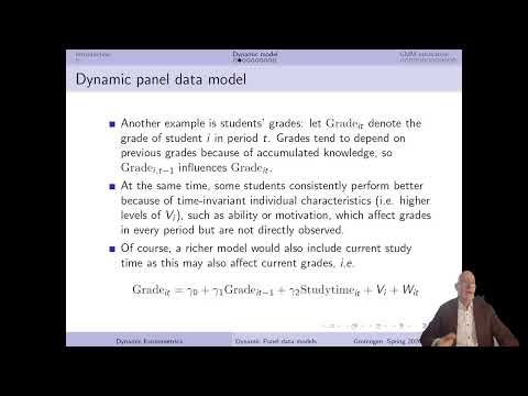 Dynamic econometrics - part 3 - Dynamic Panel data models.
