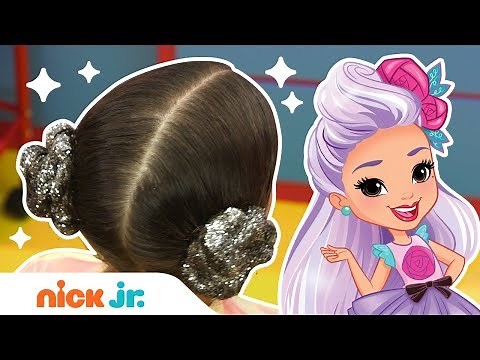 How to Create Glittery Princess Buns ✨ Hair DIY Style Files | Sunny Day’s Style Files | Nick Jr.