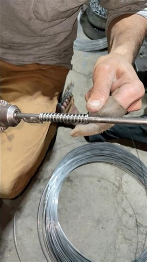 Small Compression Spring Made on Hand Drill (2mm Wire – 2 Inch) #shorts