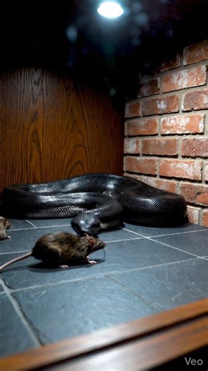 Pure black axanthic reticulated python unleashes explosive constriction on live feeder rat inside moody UK-style reptile studio enclosure. Warning: [Warning: Live Feeding Video] This content shows animals feeding naturally as part of nature. No harm, no encouragement of violence. Educational wildlife content. #blackreticulatedpython #axanthicpython #reticfeeding #pythonstrike #snakeconstriction #ukreptilestyle #livefeeding #exoticreptiles #reptilestudio #wildlifedocumentary | Frog Feeding