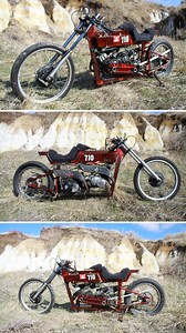 “Like riding a pair of chainsaws.” Double-engine Yamaha MX80 salt flat racer from Freakhouse Customs, featured in The Handbuilt Show: https://www.bikebound.com/2025/04/13/maximilian/ #bonnevillesaltflats #landspeedracing #racebike #2t #2stroke #custommotorcycle | BikeBound