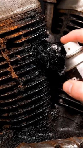 Motorcycle Engine Rust cleaning with Sprey master #spreymaster