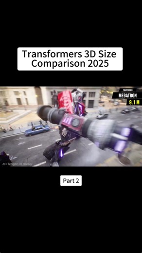 TRANSFORMERS 3D Size Comparison 2025 Part 2 #comparison #transformers #transformersprime #size
