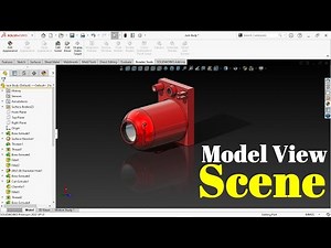 Solidworks scene setting | How to change background color or image in solidworks | Model view scene