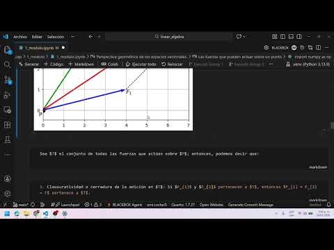 Cómo aprender el concepto de espacio vectorial con cuadernos Jupyter con Python como kernel
