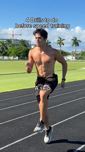 Adam Morales Garciga on Instagram: "4 drills to do before your speed workout. Remember drills are a great way to warm up and slow down the technique to understand movement patterns, but when it comes to actually getting faster you need to sprint fast often. (Sprint programs, form analysis, and 1 to 1 coaching link in Bio) #fyp #shorts #fitness #speed #gym #motivation #track #athlete"