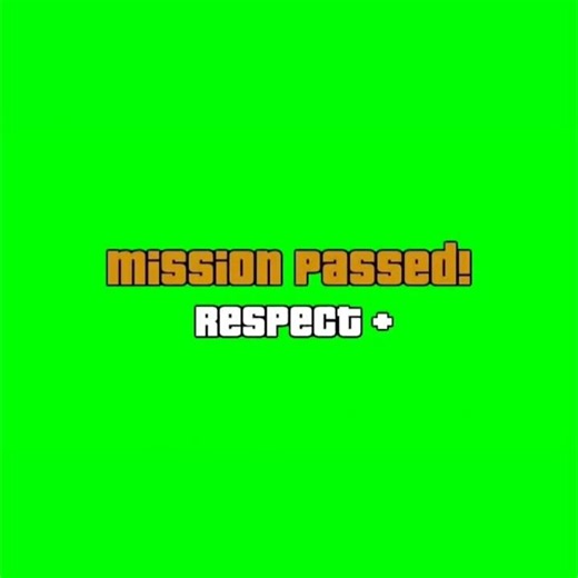 GTA Mission Passed Green Screen Status 🟢 | Respect Meme Effect #shorts