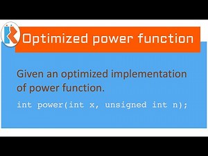 Optimised way of computing power of an integer