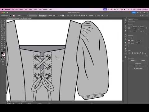Creating Grommets and Punching Holes from Garment in Adobe Illustrator for Fashion Flat Drawing