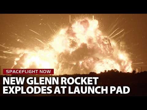Blue Origin New Glenn rocket explodes during launch pad test at Cape Canaveral