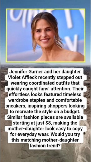✨ Jennifer Garner And Violet Affleck Twin In Chic Style