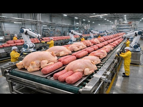 How Millions of Chicken Sausages Are Made Every Day in a High Tech Factory