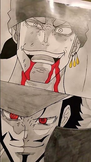 How to draw zoro and mihawk drawing from one piece #zoro