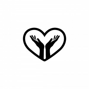 Heart Hand SVG / SVG Cut File / Car Decal SVG / Instant Download / Printable Vector Clip Art / Silhouette & Cricut / Black - Etsy