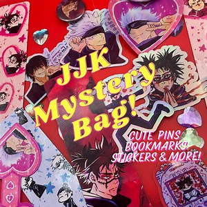 JJK Mystery Box: Anime Stickers, Pins, Art Prints & Bookmarks - Etsy