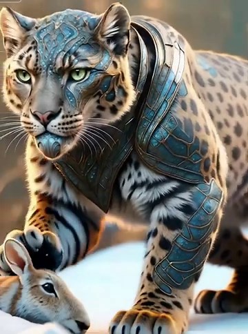 Snow Leopard’s Epic Hunt: Golden-Armored Predator Strikes in the Snow #wildlife #nature