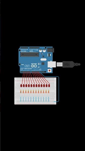 LED CHASER USING ARDUINO UNO🚀#robot