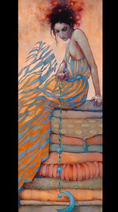 1.1K views · 134 reactions | "When the Stars Fall Blue" Oil painting by Donna Young Fabulous warm and cool colors and values overall and especially in the model's beautiful face. This painting is crafted with a terrific understanting of the figure. ❤️ | Il Mondo di Patty | Facebook