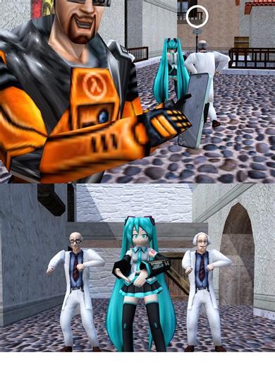 Freeman got caught by Miku 🍩🪳 / Half-Life Challenge #shorts #memes #sfm #tf2 #halflife