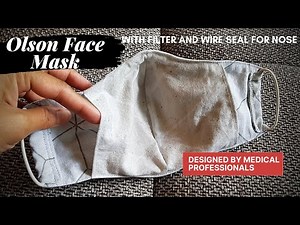 #OlsonMask | Hospital Approved Olson Face Mask with Filter and wire seal for nose | FREE PATTERN