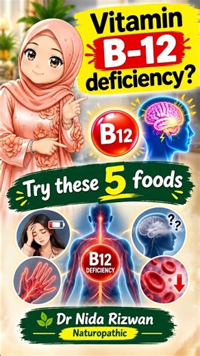 Vitamin B-12 deficiency? Try to eat these foods | animated Dr Nida