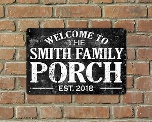 Address Plaque Porch Sign for House Rusty Aluminum Tin Metal Farmhouse Rustic Indoor Outdoor - Etsy