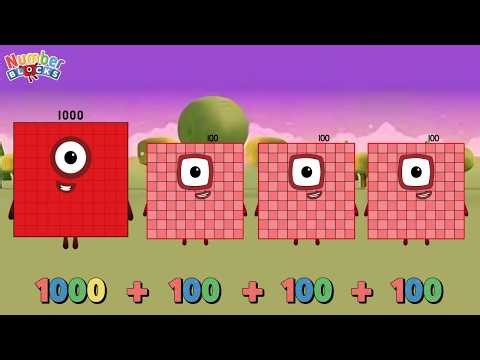 MULTIPLE NUMBER ADDITION WITH NUMBERBLOCKS | ADD FOUR BIG NUMBERS | LEARNINGBLOCKS_ID
