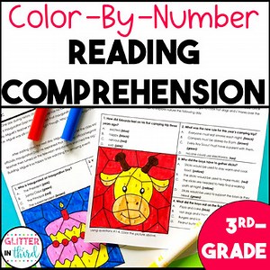 3rd Grade Reading Passages with Comprehension Questions Color By Number