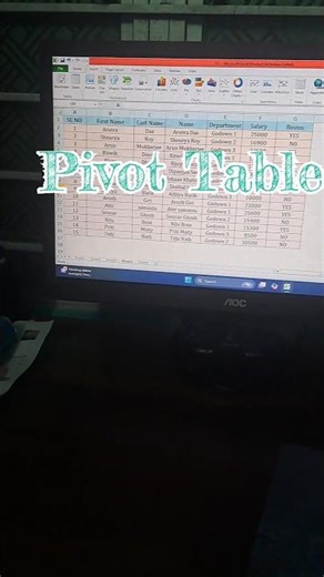 pivot table #excel table#excelfunction #excel #computer