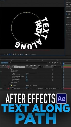 Text along path in After Effects! Fast Tutorial! #aftereffectstutorial