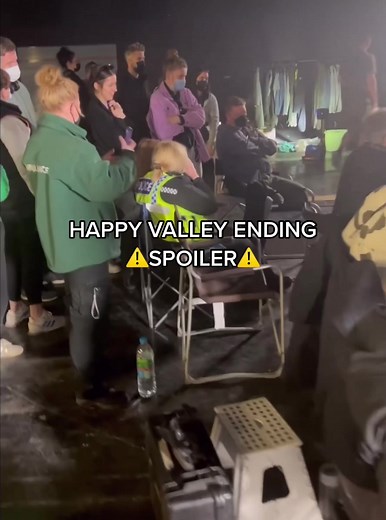 ⚠️ HAPPY VALLEY ENDING BTS SO - He really did go up in flames! A behind the scenes video reveals Sarah Lancashire and James Norton’s stunt doubles filming their last showdown scene together. Cast and crew could be seen anxiously watching on from the studio! Video shared by James Norton via Instagram #happyvalley #tommyleeroyce #catherinecawood #sarahlancashire #jamesnorton #bts #behindthescenes #sallywainwright ##bbc##bbciplayer##happyvalleyseries3##happyvalley3##ending##finalscenes##tvclips##sp