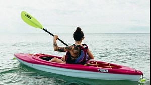 Pelican Kayak Paddle Accessories | Aluminum Shaft with Fiberglass Reinforced Blades | Lightweight, Adjustable Kayaks Paddles | Perfect for Kayaking Boating & Kayak Fishing, 89", Fade Electric Blue