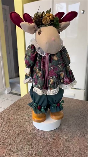 Molly 🫎 moose door stopper. She stands 21” tall & is so adorable! Hand made by a client! $35 | Lynn's Contents Sales & Auctions