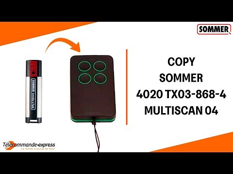 How to Copy a SOMMER 4020 TX03-868-4 Remote to a MULTI SCAN 04 Cloning Remote