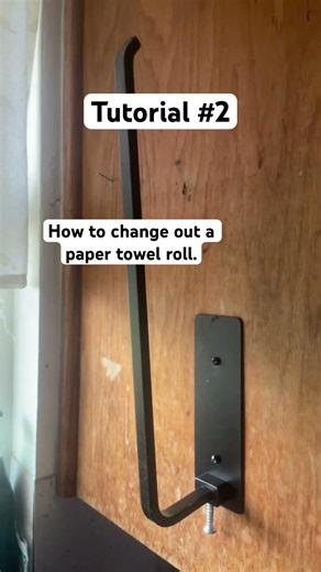 How to change out a paper towel roll.