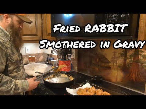 Fried SWAMP RABBIT, Smothered in Gravy and Onions !!! The BEST Wild Game Recipe