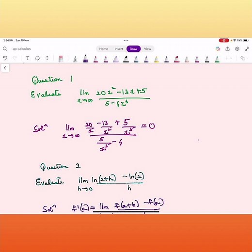 Question on Infinite Limits AP Calculus #youtubeshorts